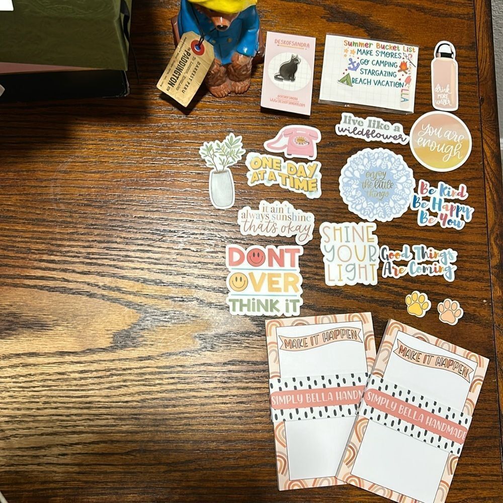 Stickers pin note pad bundle all new